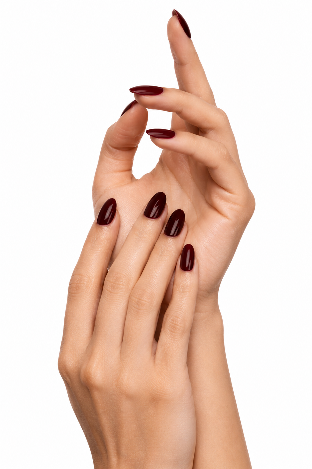 Bordeaux Drip - Soft Gel Press On Nails